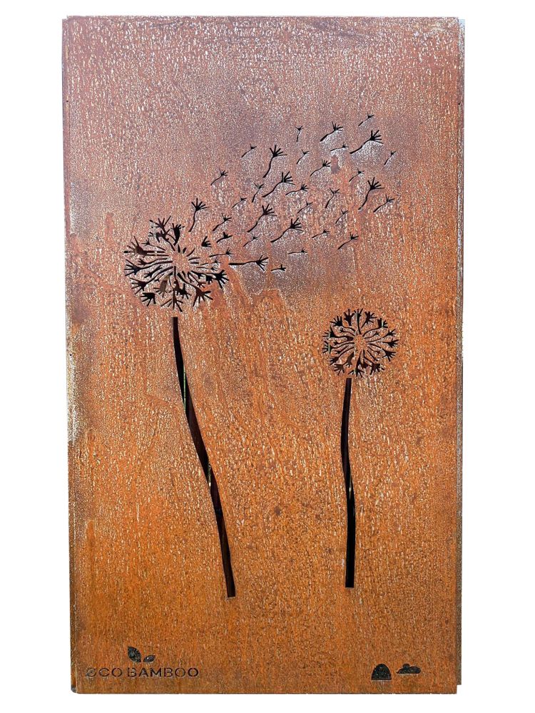 Corten staal buiten plaat Paardenbloem 180x90 cm